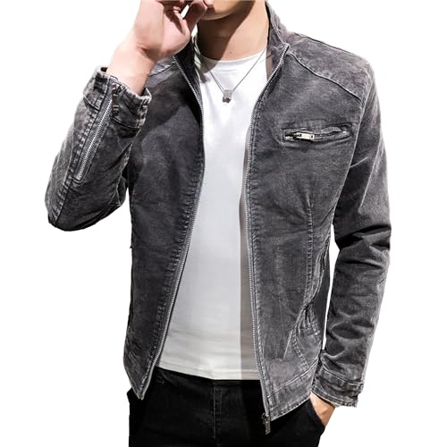 Veste jean slim pour homme manteau denim décontracté pour sorties