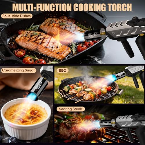 Image of KOACKL 25.8 inch CSA Propane Torch Gun 2372F Adjustable Flame BBQ Searing | Powerful Flamethrower Blow Torch, Instant Piezo Ignition, Ergonomic Grip; Weed Burner, Melts Ice; for Camping, Welding, DIY
