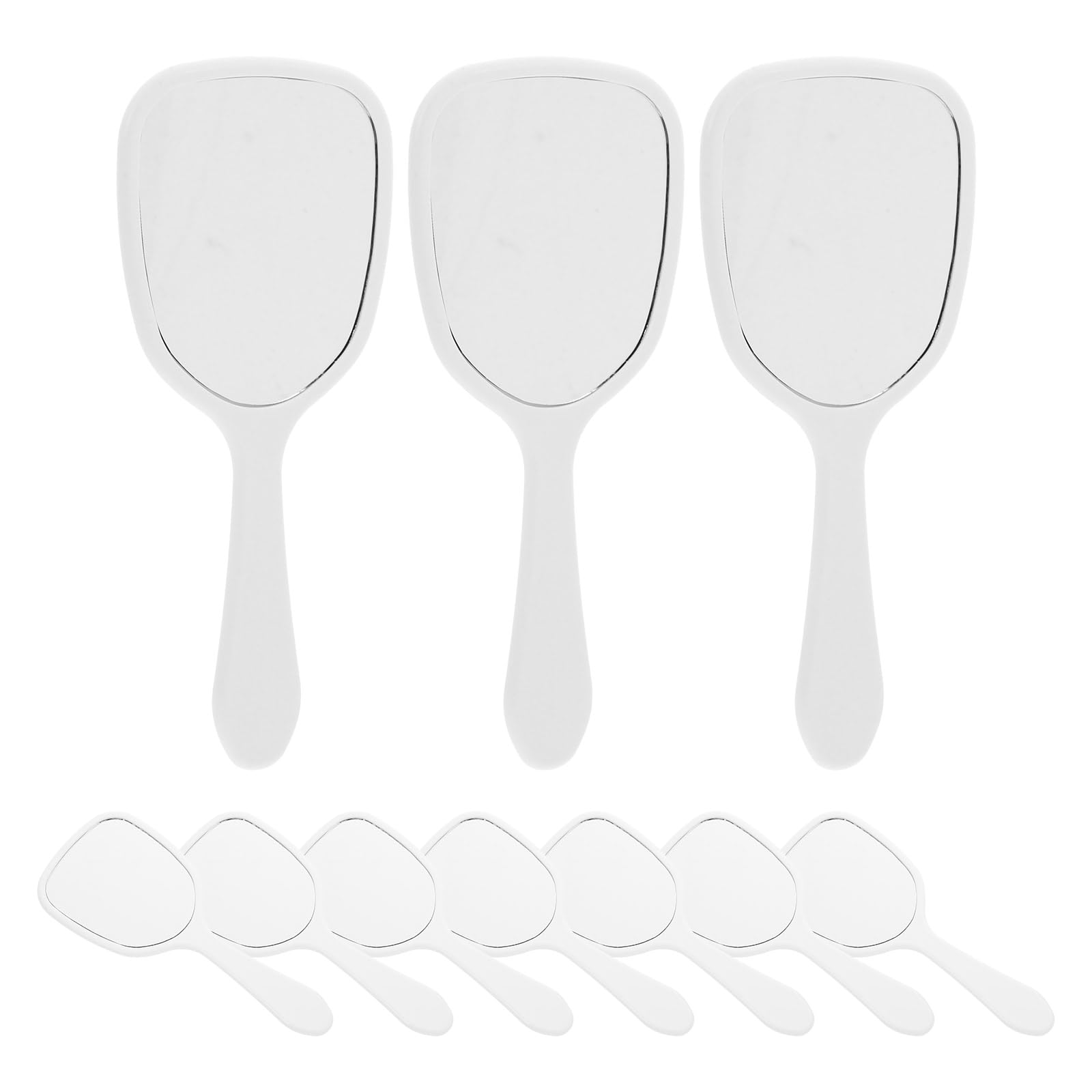 Miroir à main mignon VALICLUD lot de 16 petits miroirs de maquillage portatifs en ABS blanc