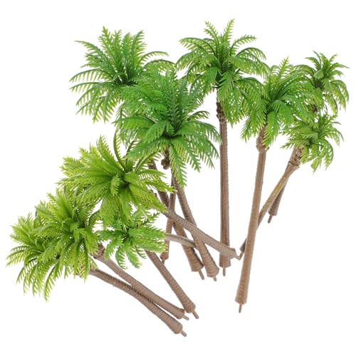 Abaodam 12個 ミニチュアヤシの木模型 砂場用リアル風景ミニツリーモデル 熱帯風パームツリー飾り 小型軽量携帯便利