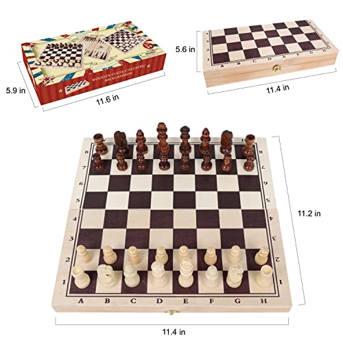 Set de Juegos 3 en 1: Ajedrez, Damas y Backgammon miniatura 2