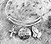 God Gave Me You Charm Bracelet – Silver Adjustable Bangle with Cross and Praying Hands Charms – Religious Faith Jewelry Gift for Women Personalized Handmade
