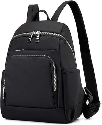 Collsants Mochila pequeña de nailon para mujer, mochila de viaje ligera casual para niñas, mochila escolar, Negro -, Mochilas de viaje