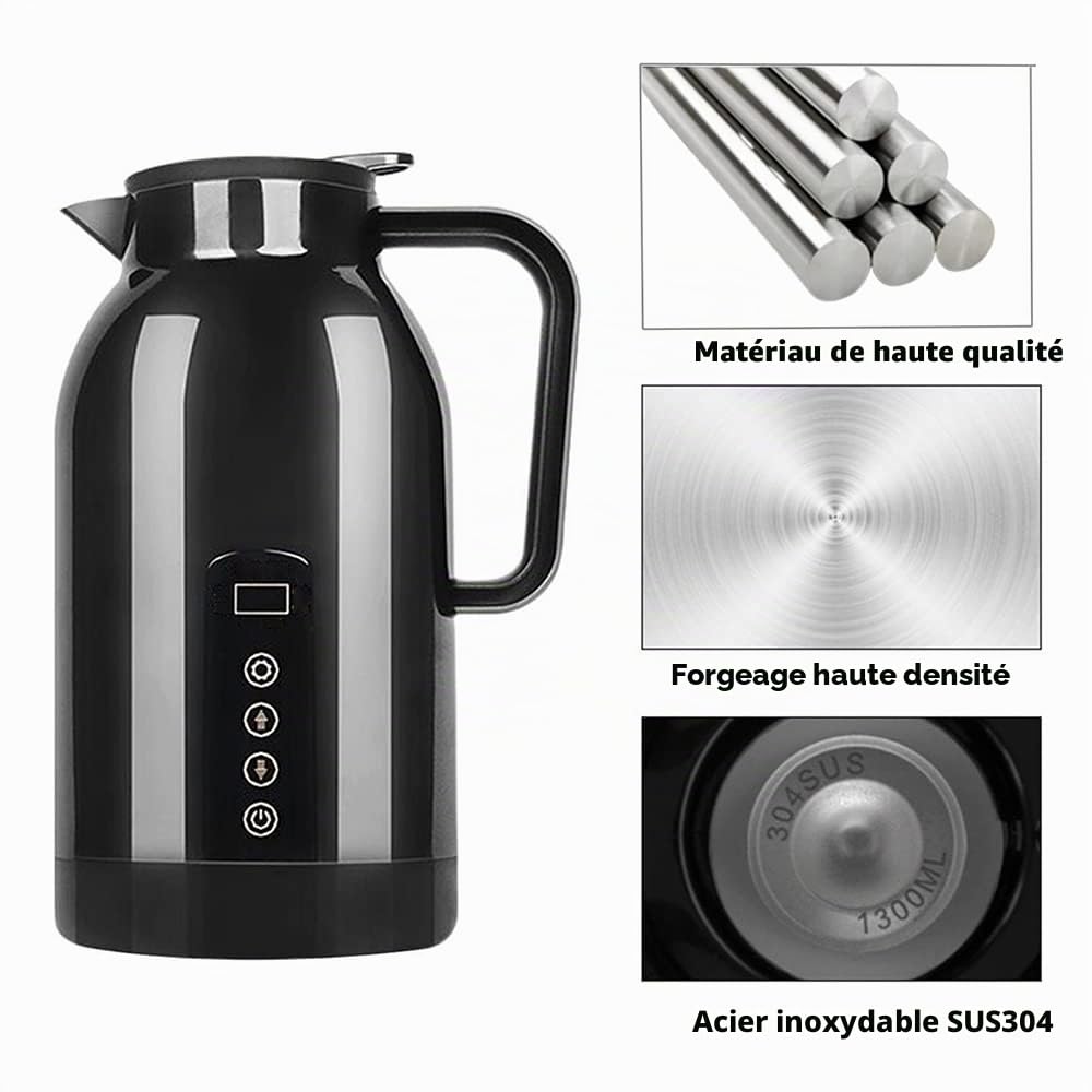 Baceyong Bouilloire de voyage 24 V/12 V pour voiture/camion, thermos de voyage électrique portable pour voiture