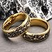 Concept Knight Tungsten Carbide Rings for Men and Women 8mm Golden Inlay Copper Wire Men's Wedding Bands Fashionable and High Polished (8mm gold and black, 11)