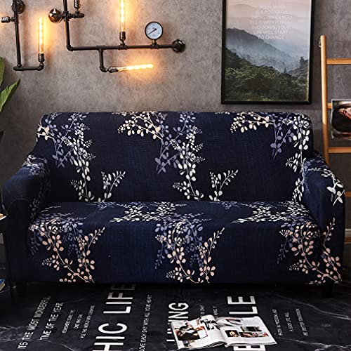 DMAXUN Funda de sofá Moda Patrón Impreso Funda elástica para sofá Antideslizante Resistente a Las Arrugas Protector de Muebles niversal-Fit con Funda de sofá con Correa elástica Cover