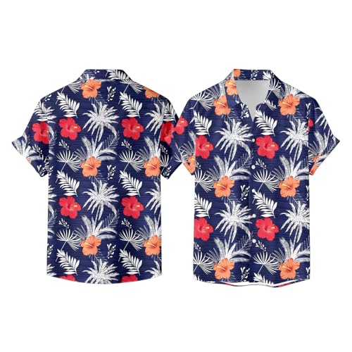 Chemise à manches courtes motif floral fluide pour éviter la chaleur tout en restant élégant