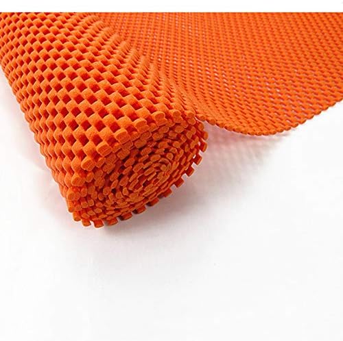 HUIDUO Shelf Liner Drawer and Shelf Liner Non Adhestive Non Slip Durable Grip Shelf Liner for Drawer Shelves Cabinets Storage Kitchen Tableware Orange 16x79inch