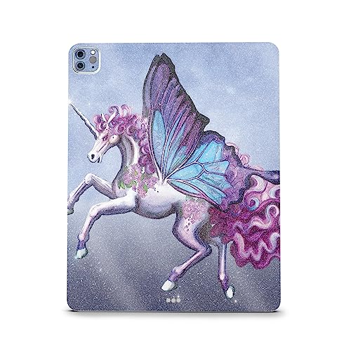 Image of MightySkins Carbon Fiber Skin Compatible with Apple iPad Pro 12.9 inch M2 6th Gen (2022) Full Wrap Kit - Lilac Unicorn | Protective, Durable Textured Carbon Fiber Finish | Easy to Apply | Made in The USA