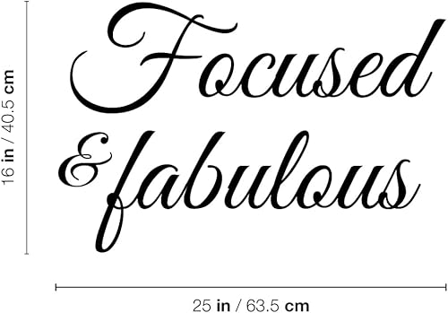 Miniatura 3 de Calcomanía de vinilo para pared enfocada y fabulosa 16 x 25 pulgadas calcomanía inspiradora y divertida de moda para niñas para el hogar dormitorio