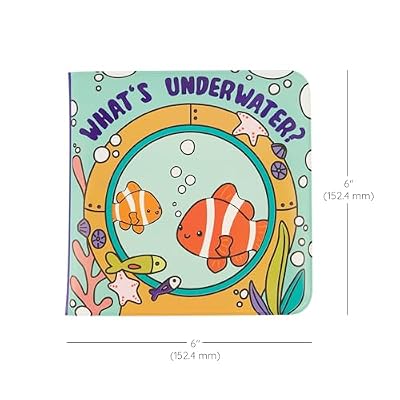 Infantino Color Reveal Bath Book, Baby & Toddler Water Reveal Book for Bath Time Fun, Ocean Theme, Mess-Free, Soft EVA Plastic, Reusable Color-Changing Pages