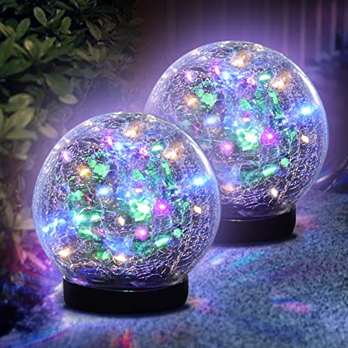 MLOQI 2 Stück Solar Bodenleuchte für Garten Solar Gartenleuchte...