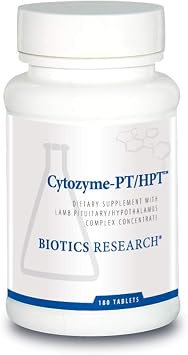 Biotics Research Cytozyme PT HPT Lamb Pituitary Hypothalamus Complex, Supports Function of The Pituitary Gland and Hypothalamus, Adrenal Health, Brain Boost 180 Tablets