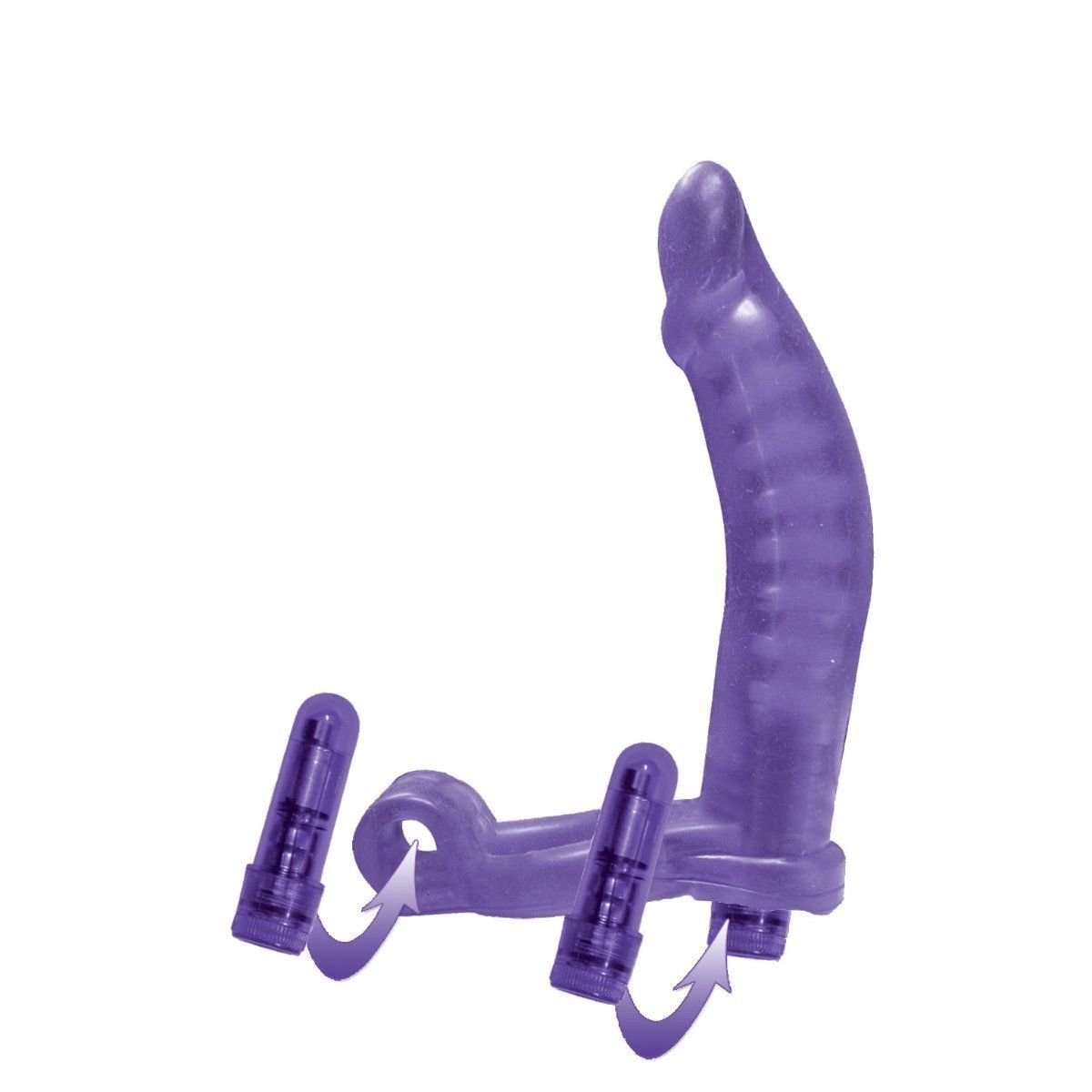 Amazon.com: Purple [WALLER PAA] Double Penetrator Penetration Ultimate  Vibrating Cock Ring w/DP Anal Sex Dildo : Health & Household