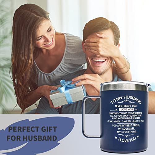 Chiutuuy Personalized Gifts For Men, 14 Oz Stainless Steel Double Wall Insulated Coffee Mug/Tumbler With Lid And Straw, Funny Gifts For Him On Birthday, Anniversary, Valentine's Day (For Husband) #TOP3