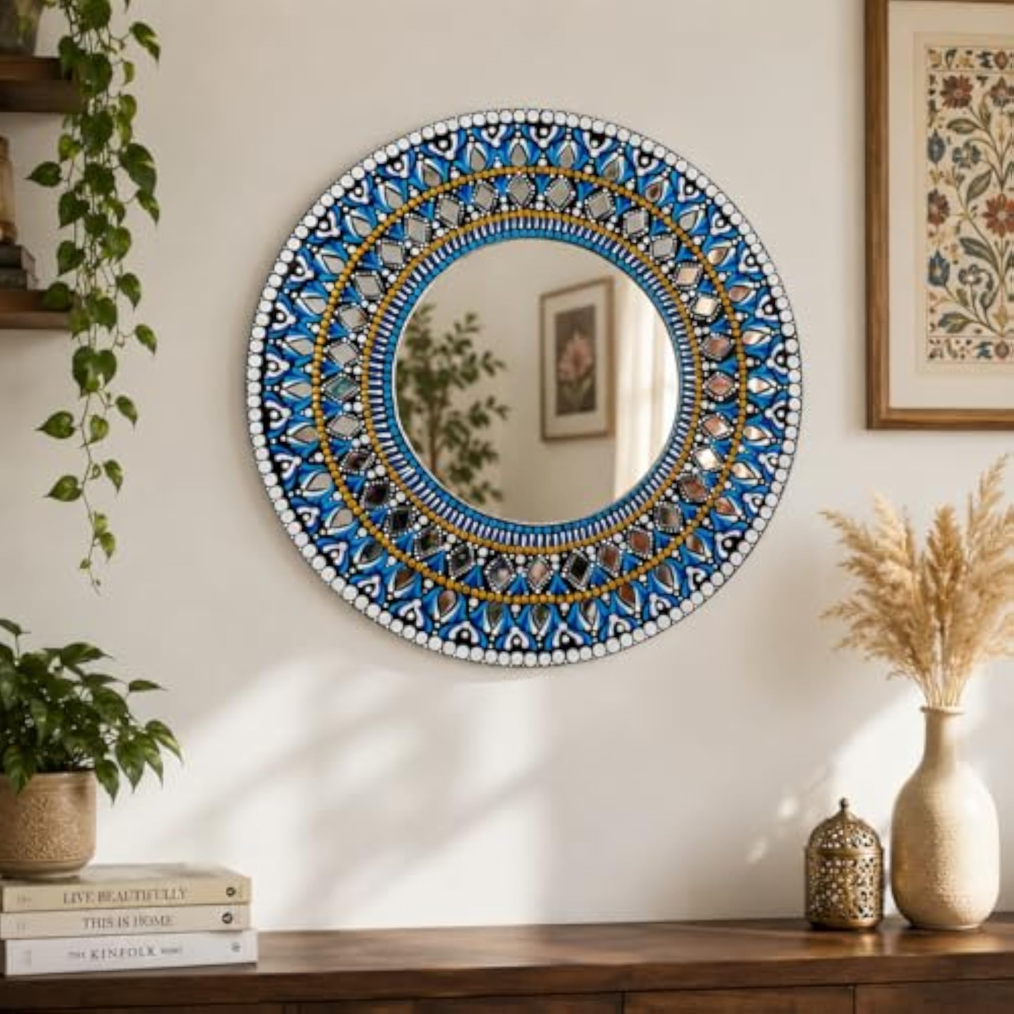Handmade Mandala Wall Hanging Mirror