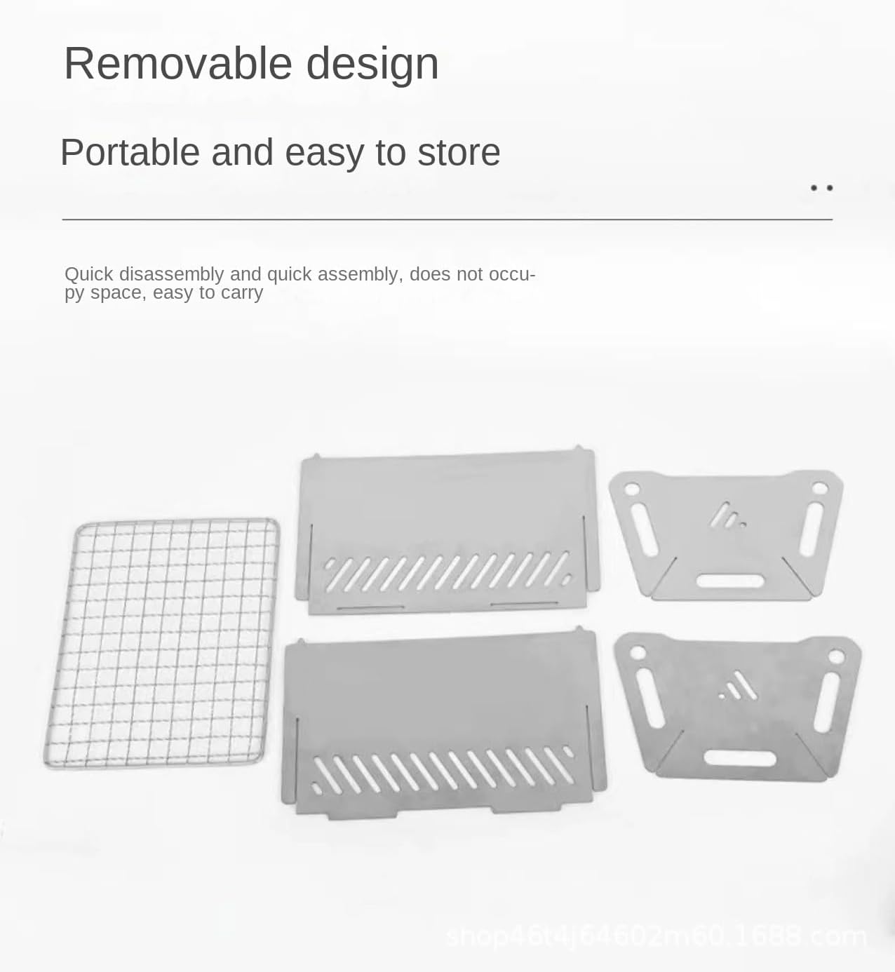 Outdoor ultra lightweight, foldable, multi-purpose card type wood stove, stainless steel barbecue stove, easy to carry, heating enclosure stove