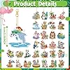 WILLBOND 30 Pcs Christmas in July Diamond Art Keychain Kits for Adults Summer Christmas Animal Diamond Painting Ornaments Double Sided 5d DIY Santa Summer Beach Hanging Keyring for Hawaii Party Decor #2