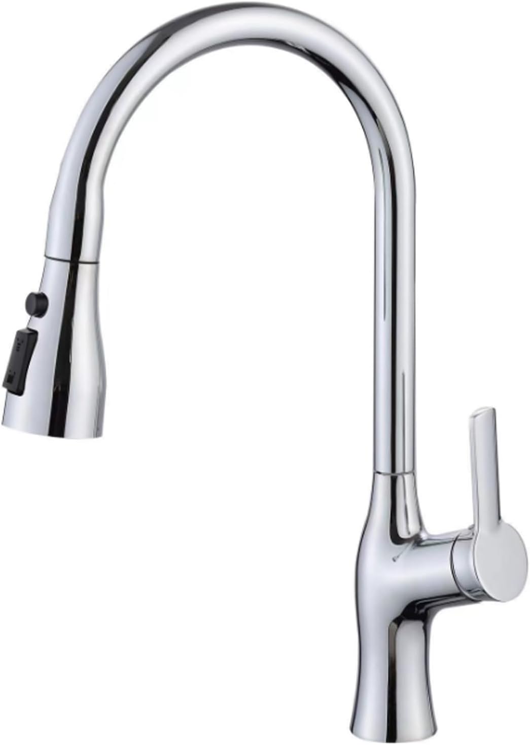 single handle high arc kitchen faucet stainless steel kitchen faucet with 360° swivel & pull-down sprayer,modern kitchen sink faucet for kitchen sink, bar, farmhouse, laundry (chrome)