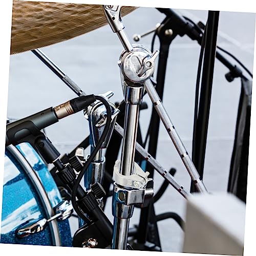Soporte de abrazadera para cowbell BESPORTBLE para bombo, accesorio duradero para instrumentos musicales, estructura sencilla y fácil de instalar para batería, material de alta dureza miniatura 6