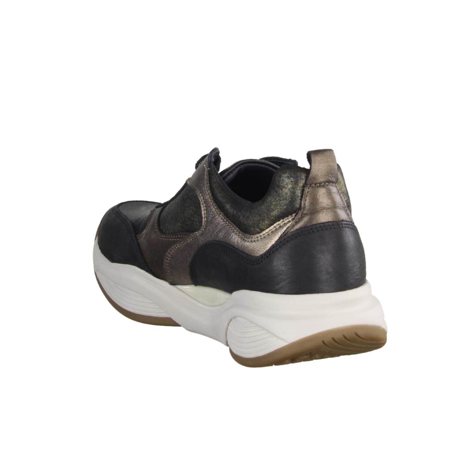 Xsensible SWX19 Black Combi (schwarz) - sportlicher Schnürschuh - Damenschuhe Bequeme Schnürschuhe, Schwarz, Leder/Textil (Stretch), Gr. 39 EU