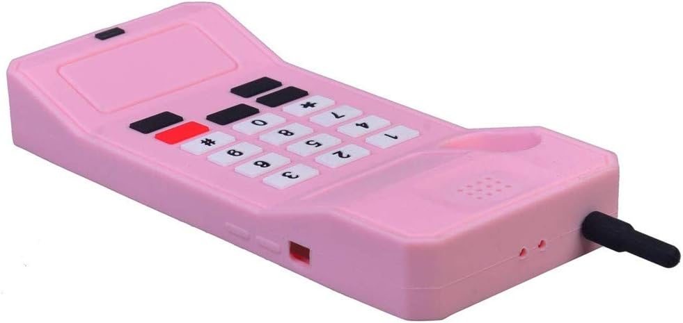 Cute iPhone XR Case, iPhone XR Case Cute Retro Classic Cellular Phone Shaped Kids Girls Teens Pink Soft Silicone Rubber 3D Cartoon Stand Cover Protective Cute Cases for iPhone XR 6.1" - Pink (Purple)