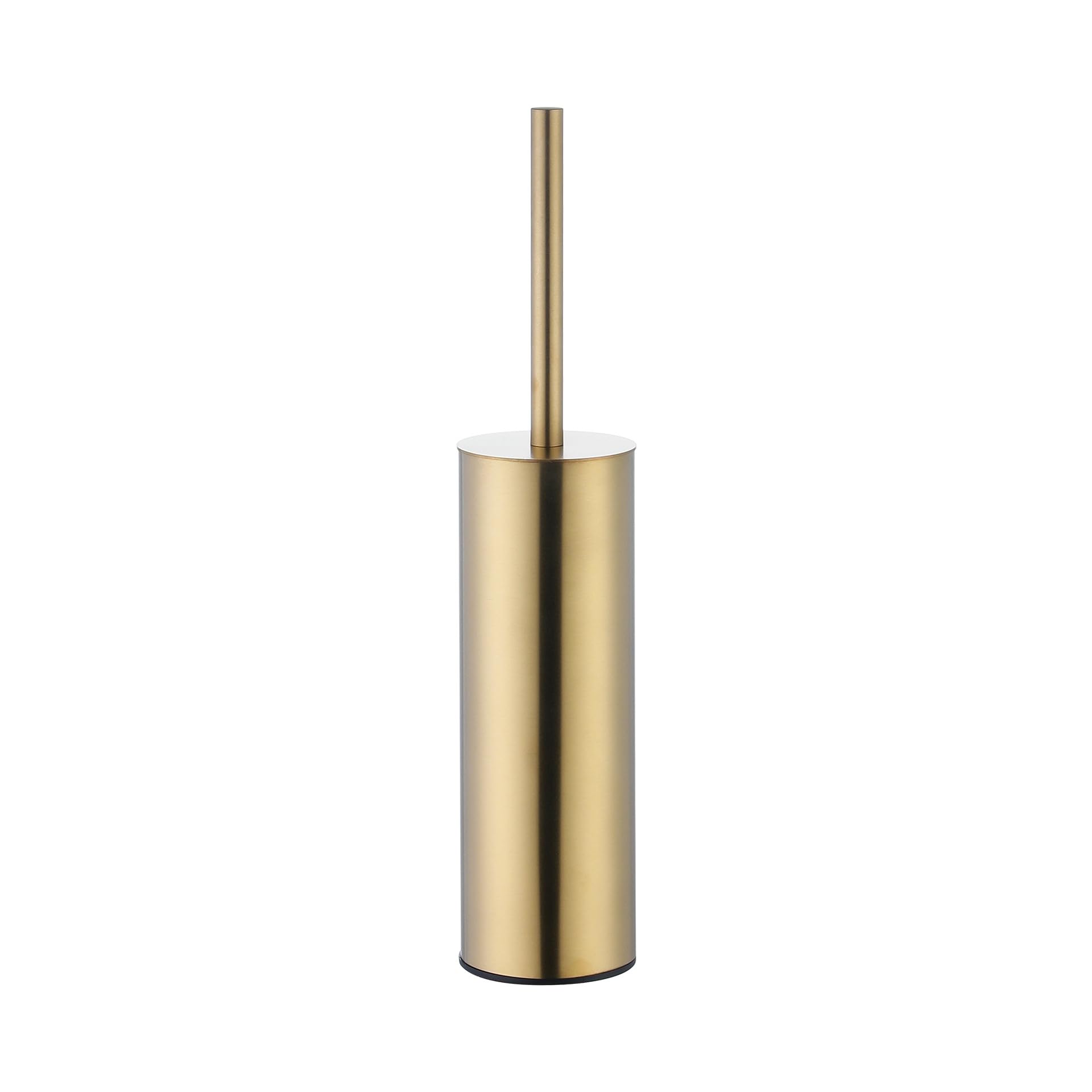Stainless Steel Toilet Brush and Holder, free standing,high base,Heavy Duty Cleaner for Bathroom (Gold)