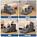 Aodisman 3-Step Dog Ramp and Stairs for Sofa and Chair - Non-Slip Sturdy Pet Steps for Small Dogs and Cats,15.7