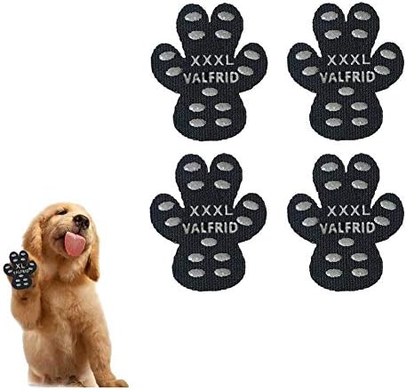 VALFRID Dog Paw Protector Anti-Slip Grips to Keeps Dogs from Slipping On Hardwood Floors,Disposable Self Adhesive Resistant Dog Shoes Booties Socks Replacemen XXXL 24 Pieces