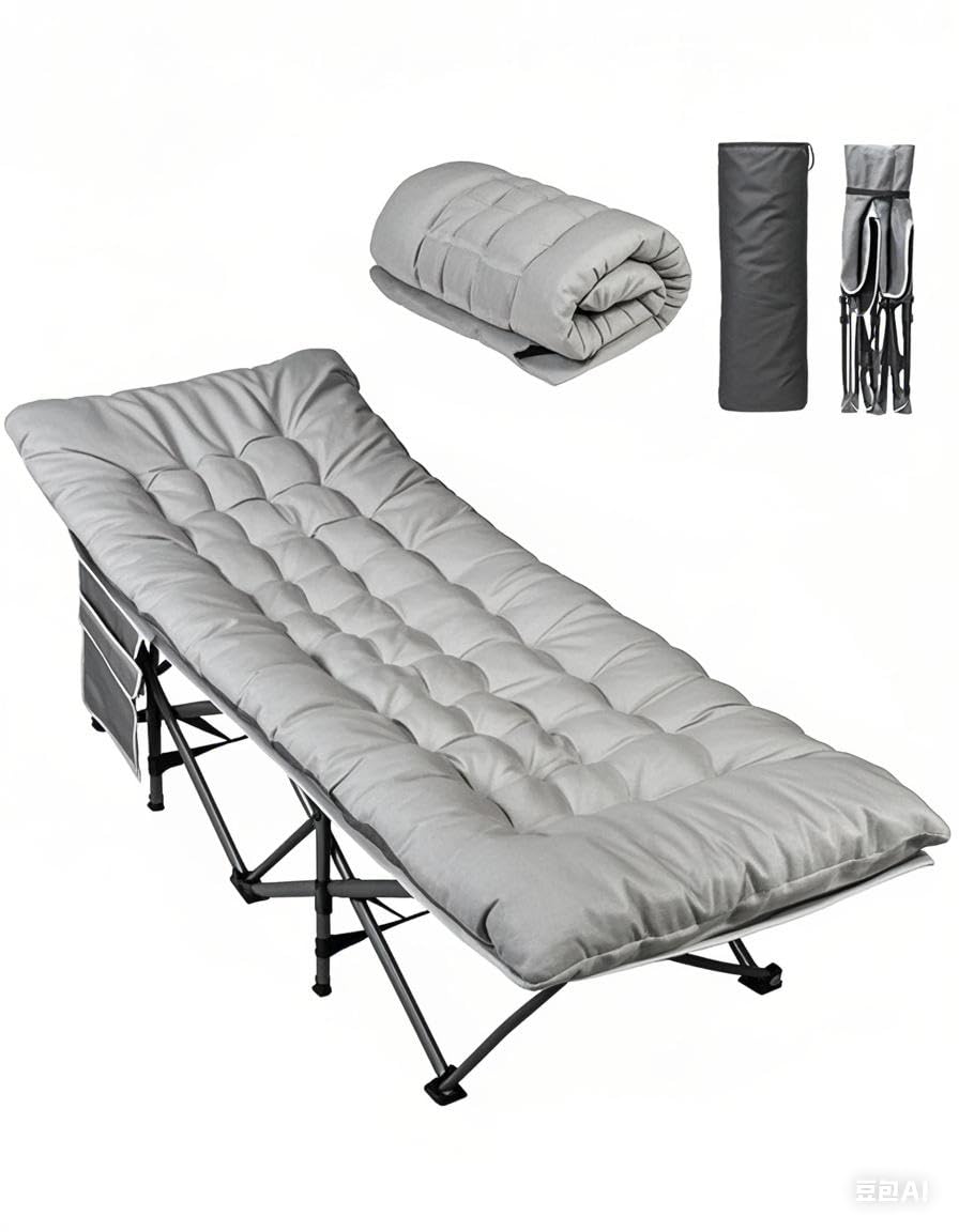 WLIVE 1200D Oxford Camping Cot with Mattress