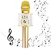 Diyomate Wireless Bluetooth Karaoke Microphone Handheld KTV Home Mic Singing Speaker Player Party Birthday Professional Microphones for iOS/Android （2600mAh）