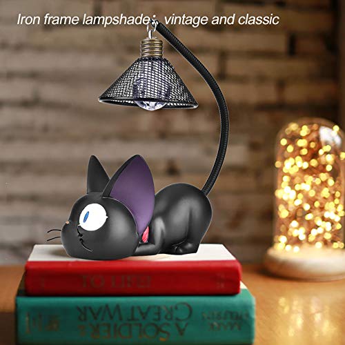 Pesine Creative Night Light Black Cat Desktop Lamp Table Resin Craft Decoration For Bedroom, Bedside, Living Room, Apartment (Blue Eyes) #TOP4