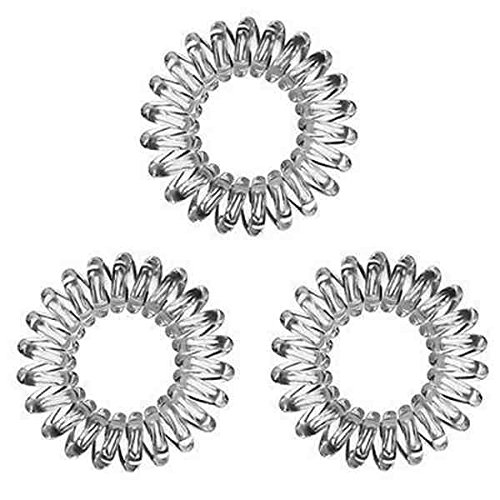3x Invisible Hair Rings, Spiral Plastic Coils, Wires - Clear Colour - Traceless Hair Rings for All Hair Type [version:x9.1] by DELIAWINTERFEL