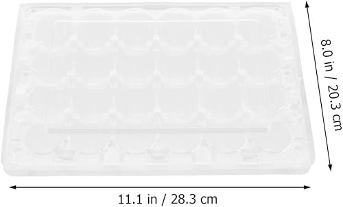Miniatura 3 de DOITOOL Cajas de huevos de codorniz, paquete de 12 bandejas de huevos pequeños de 24 rejillas, caja de almacenamiento apilable, mini dispensador de