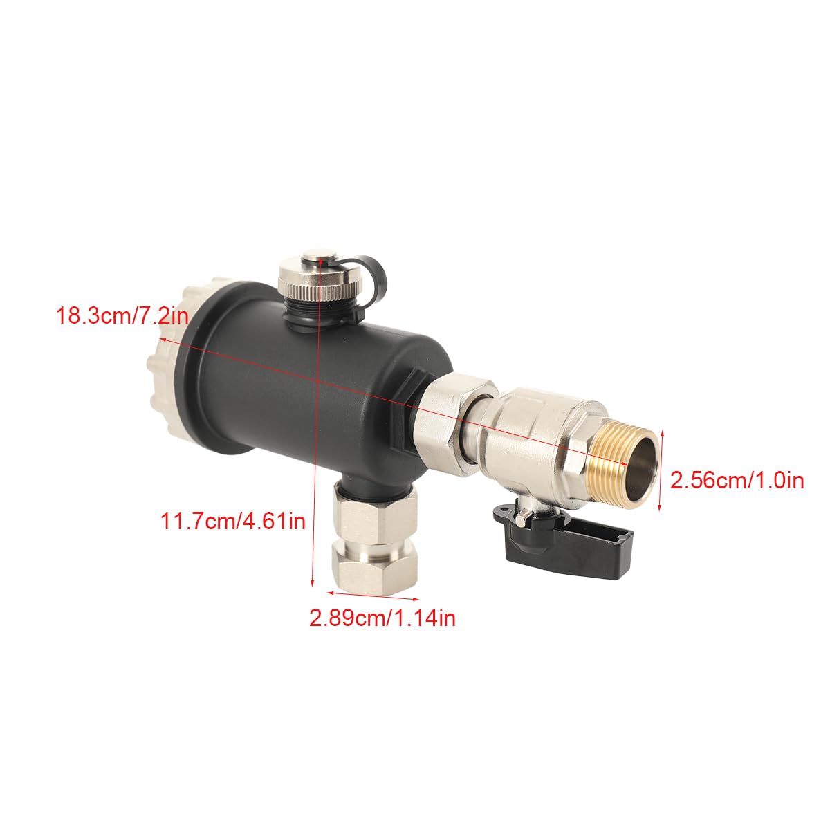 Schlammabscheider Magnetabscheider Magnetfilter für Wärmepumpen Gasboilern, 3/4" Schmutzfänger Magnetischer Filter 3/4" DN20 Starker Magnet Heizung 9000 Gauss, Entfernung von Kalk Rost Schlamm