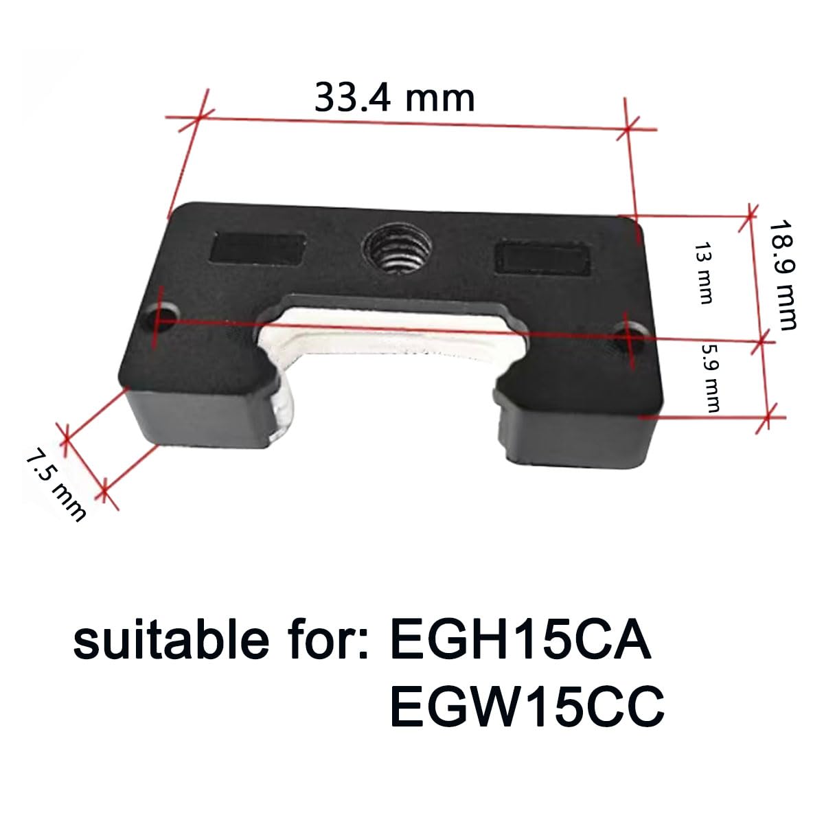 EGW15CC Linear Slider Block, 2pcs 15mm EG15 Flange Bearing Slider Block with 2 Sets EV15 Self-Lubricating Dust-Proof Oil Box Dustproof Accessories for Guideway Rail as CNC Kit Part Replacement