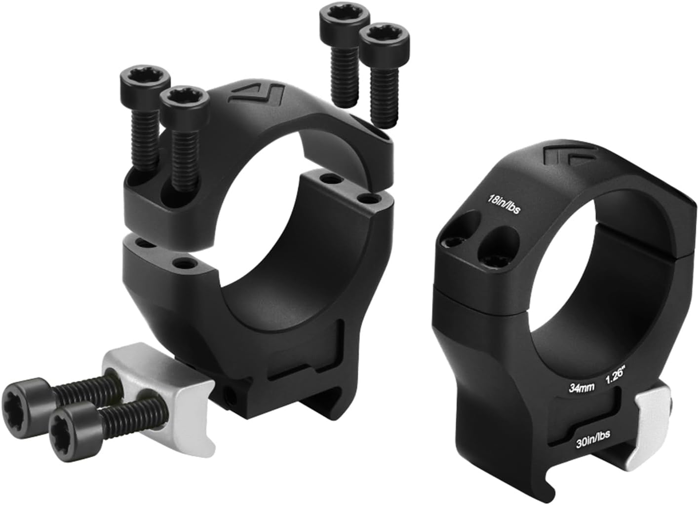 Arken Optics Halo Ti™ Titanium Rifle Scope Rings Precision CNC Machined from 7075 T6 Aluminum & Titanium for MIL-STD Picatinny Rails