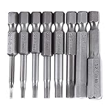 Gasea 8 Piezas Destornilladores Manuales, Destornillador Eléctrico Cabeza, Magnético Destornillador Hexagonal de 1/4 Pulgada, 50mm