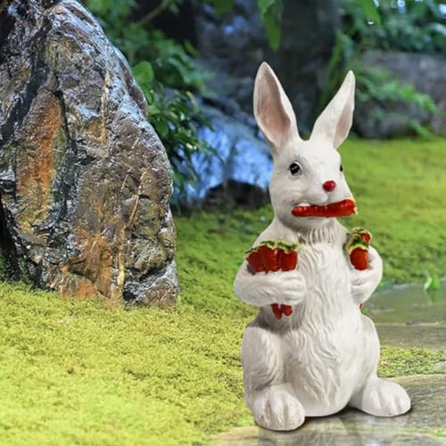 Lapin de jardin décoration balcon extérieur résine légère