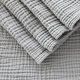 Mint Alley Cotton Muslin Blanket 4-Layer Dark Grey Blankets for Adult 79 x 83 inch Extra Large Light