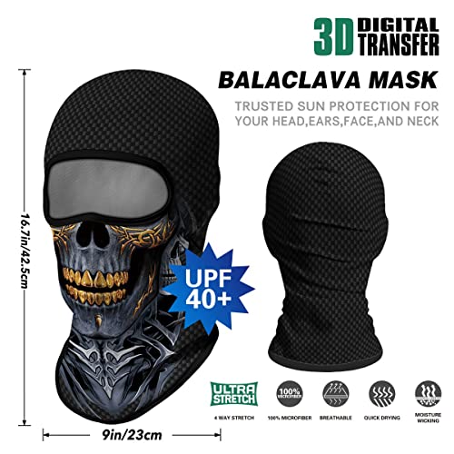 Image of 3D Balaclava Ski Mask Motorcycle Full Face Mask Outdoor Tactical Hood Headwear Mask Ghosts Skull Mask Men Women for Halloween