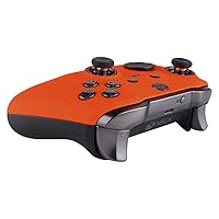 Vista 4 de Soft Touch Orange" UN-MODDED Custom Controller compatible with XBOX ONE ELITE Series 2 Soft Touch Finish