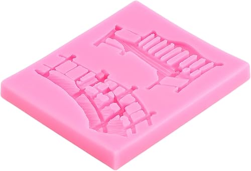 Miniatura 6 de Moldes de silicona para fondant de banco de puente, para decoración de tartas, decoración de cupcakes, pasta de goma de caramelo de chocolate,