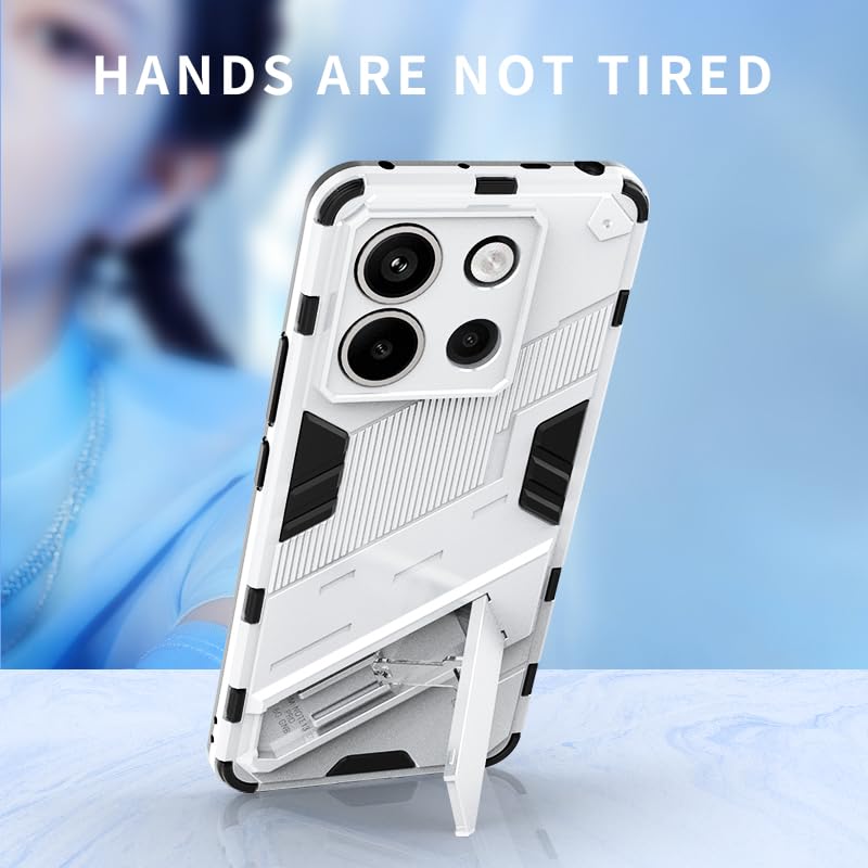 WOKEZ Stötsäkert Mobilfodral med Stativ för Redmi Note 13 Pro 5G/Poco X6