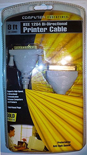 IEEE 1284 Bi-Directional Printer Cable 8' Gold Series
