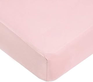 American Baby Company 100% Cotton Jersey Fitted Crib Sheet 52x28 - Soft Breathable Hypoallergenic Toddler Bed Sheet, Baby Pink