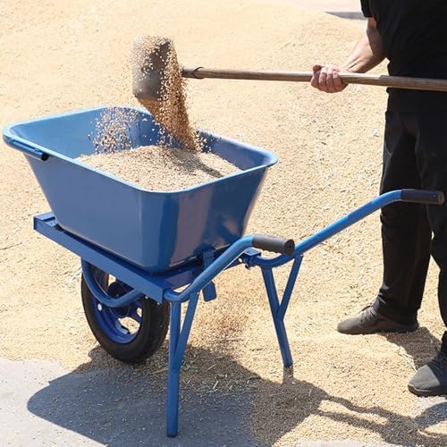 Heavy-Duty Garden Wheelbarrow – All-Terrain Pneumatic Tires, 100 Kg Capacity, Easy Assembly for Gardening, Yard Work, and Landscaping Projects