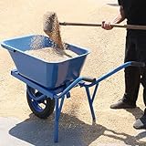 Hochbelastbare Schubkarre mit Luftreifen, 100 Pfund Kapazität, einfache Montage, Gartenwagen für Garten- und Landschaftsbau