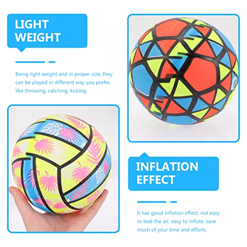 Ipetboom 4Pcs Rainbow Sports Balls de 9 Polegadas de Vôlei Colorida de Vôlei de Vôlei de Vôlei Fluor