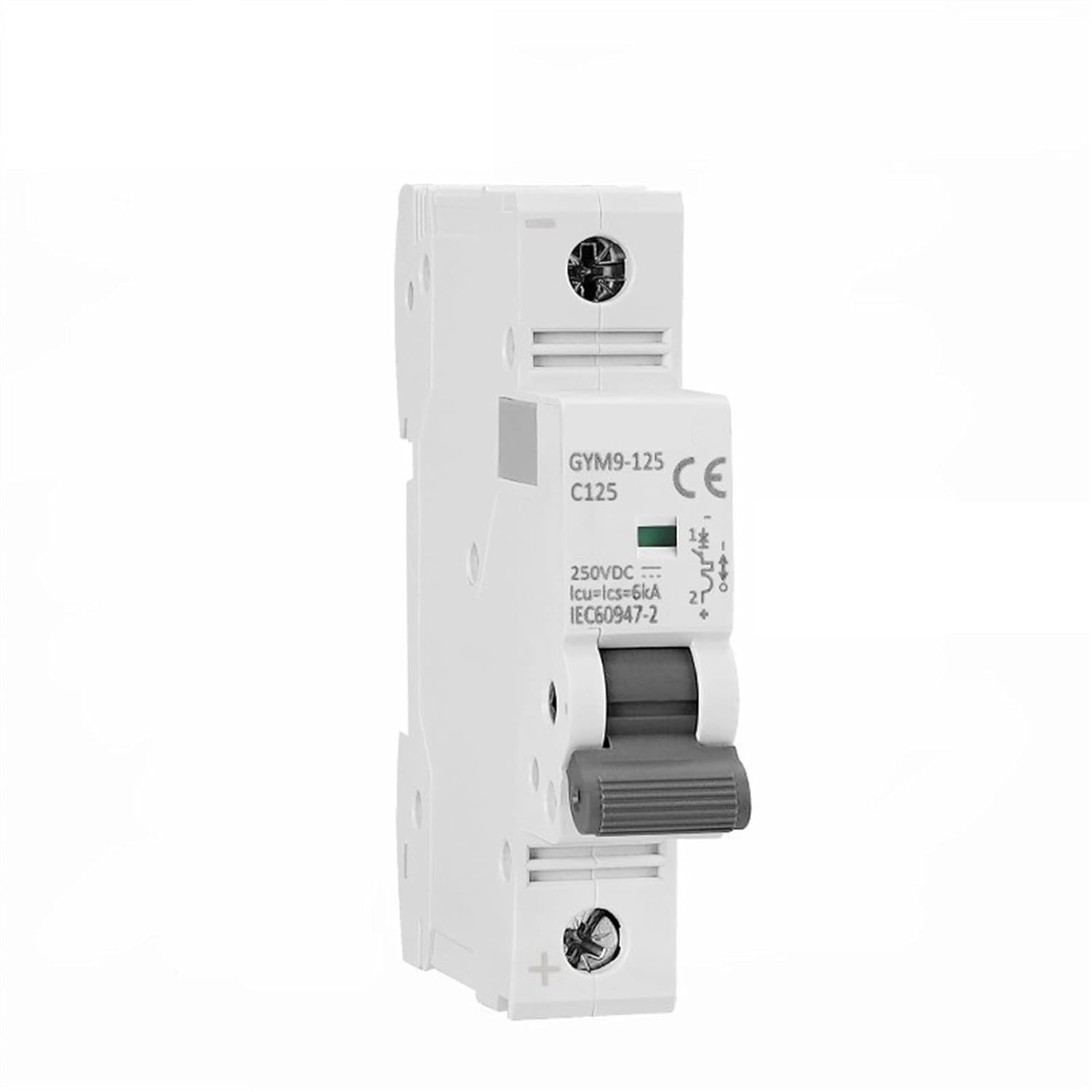 Disjoncteur GYM9-125 DC MCB 80A 1P pour protection de circuit électrique continu